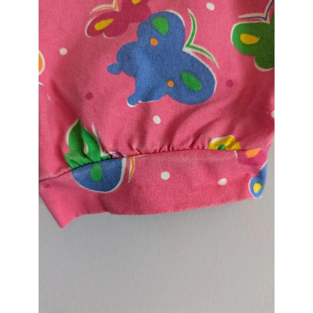 Vintage Made in USA OshKosh B'Gosh Butterfly Bubble Romper Overalls 6-9 Month